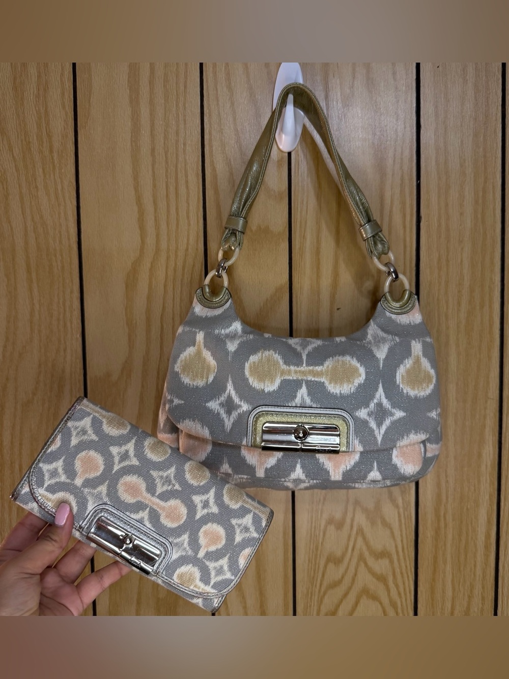 Coach Kristin Ikat Purse + Matching Wallet